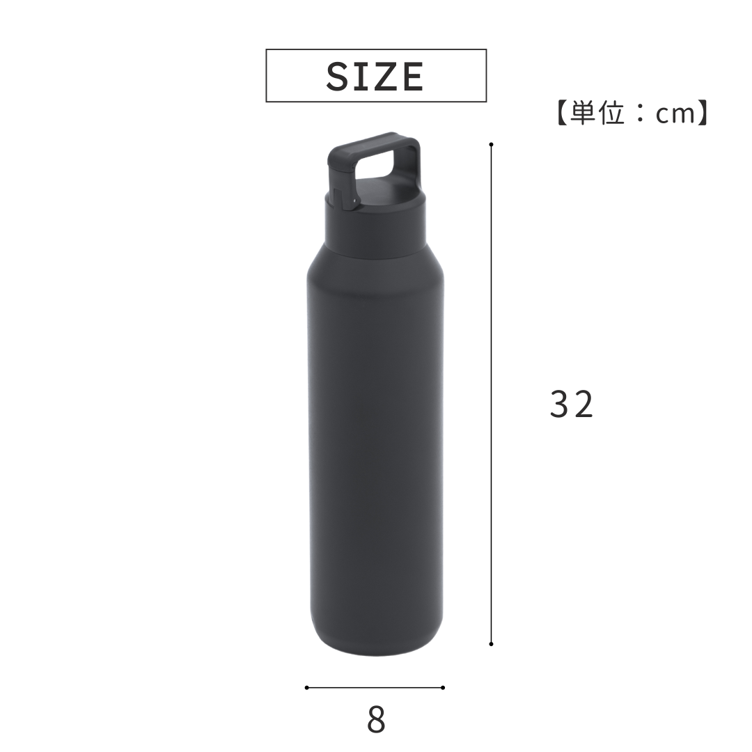 1000mlスクリュー炭酸ボトル BK