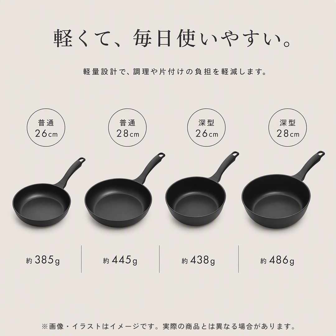 ふっ軽フライパン26cm