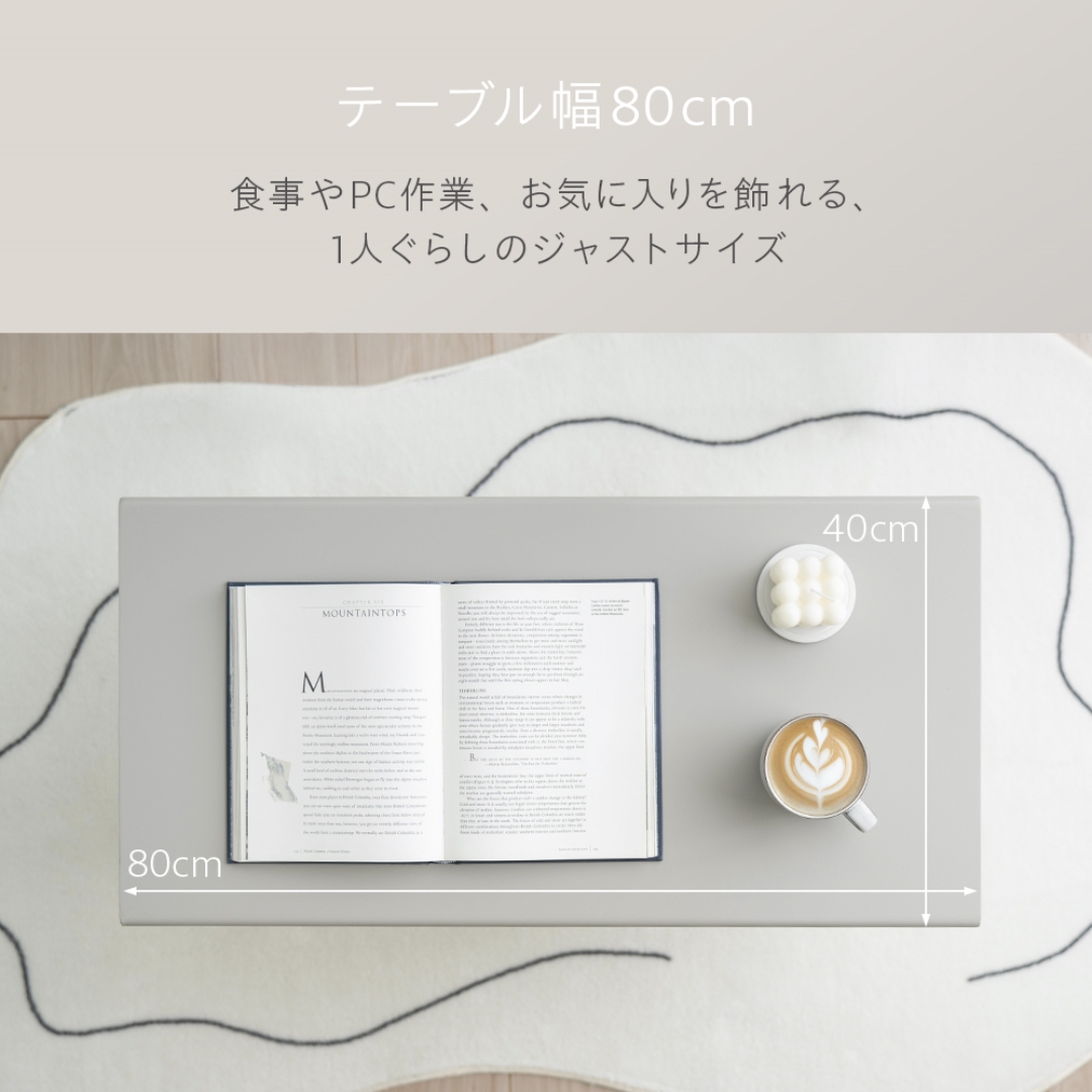 横開き収納テーブル スノア