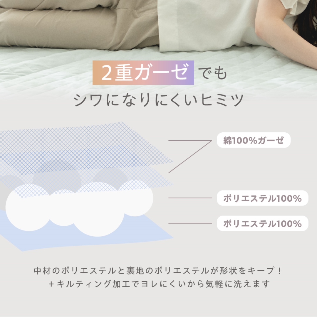 ダブルガーゼ敷パッドダブルGY