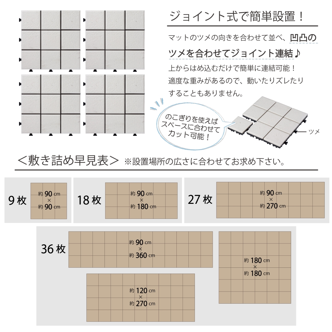 ジョイントタイルマット