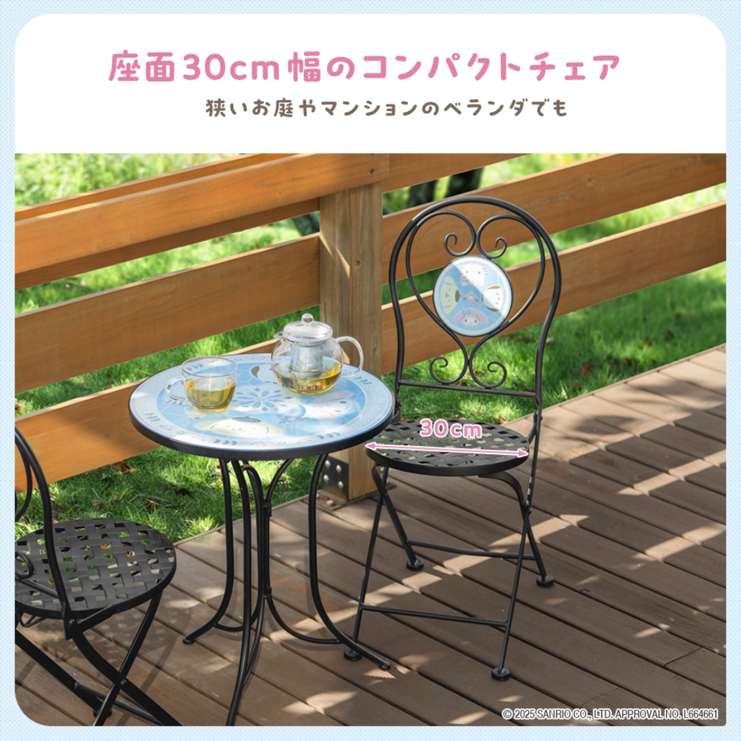 折りたたみタイルチェアフラワーガーデン