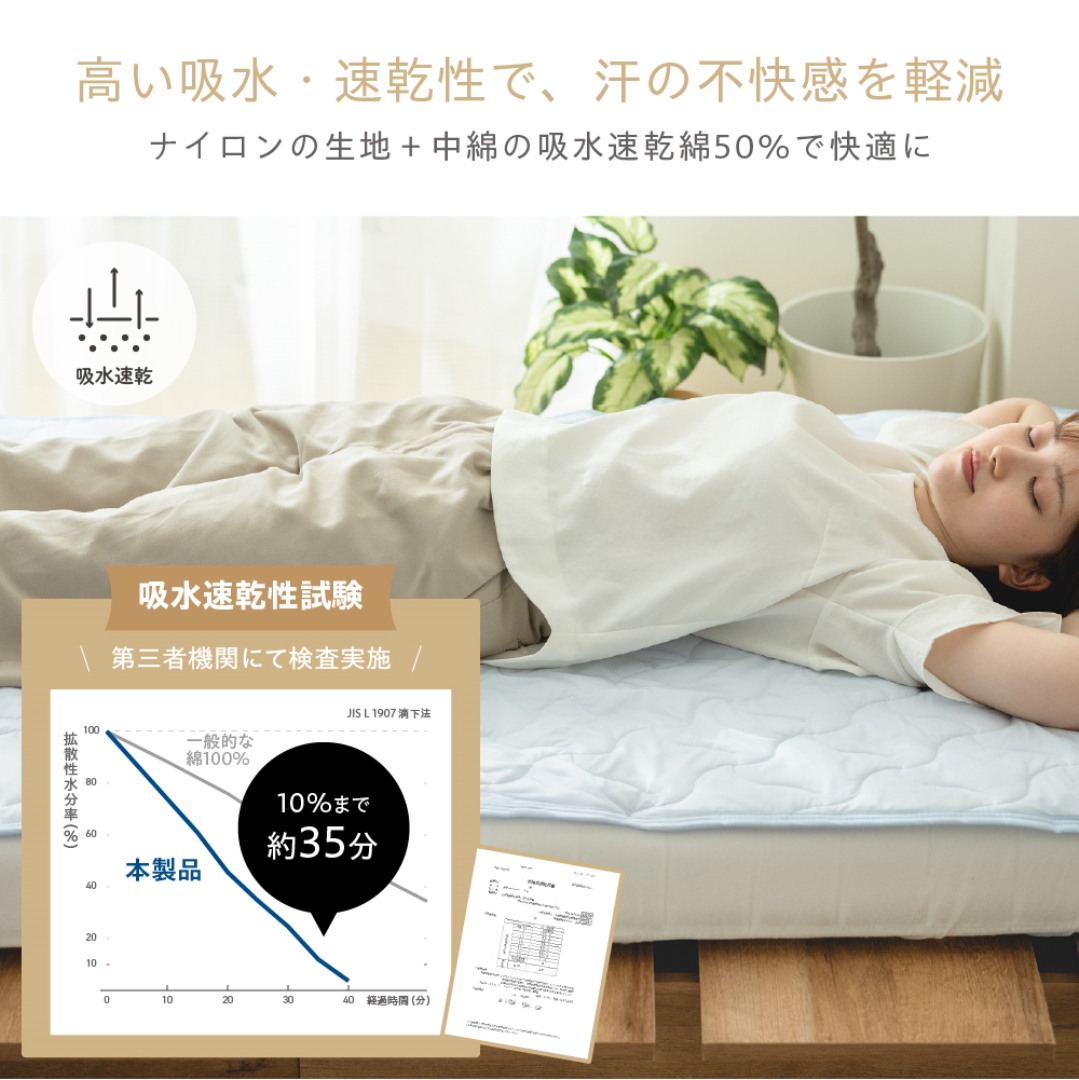超冷感敷パッドダブル: インテリア・家具・収納