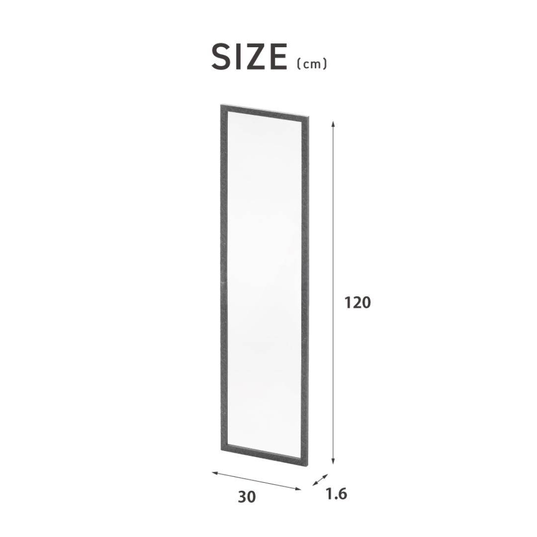 ウォールミラー120 ストーン調BK