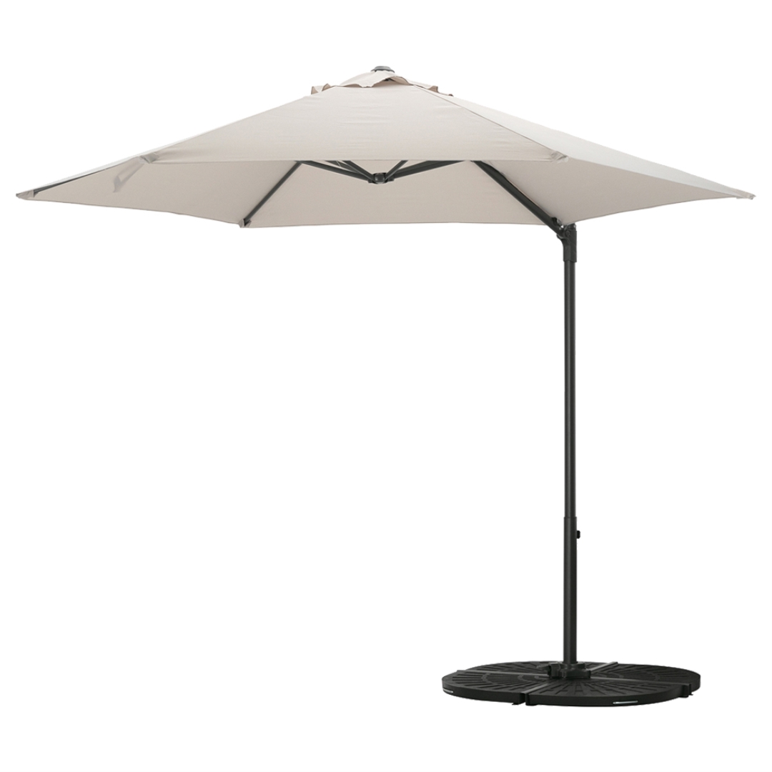 回転式ハンギングパラソル270 ライトグレー