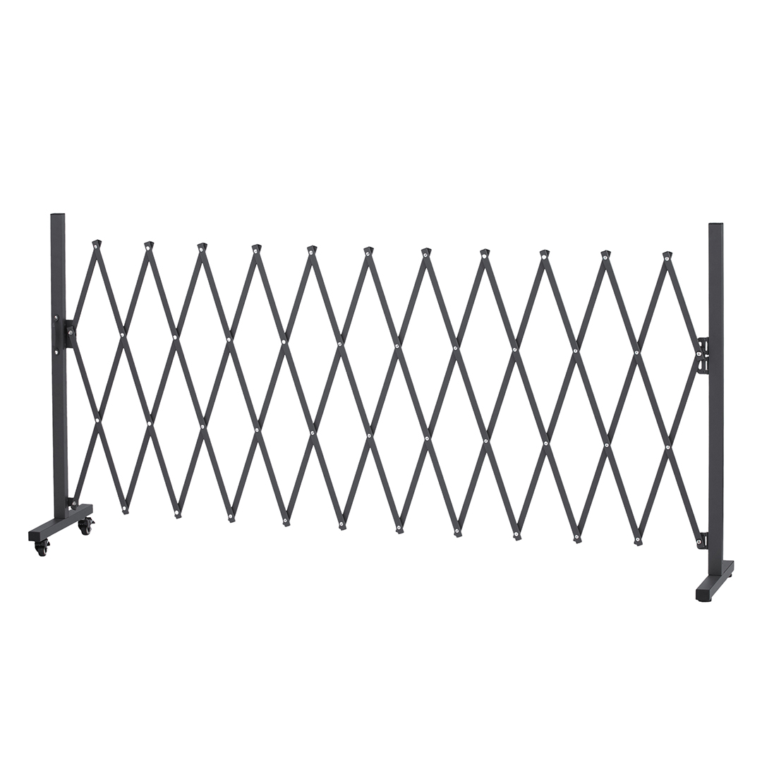 キャスター付きアルミ伸縮フェンスシングル（回転式）