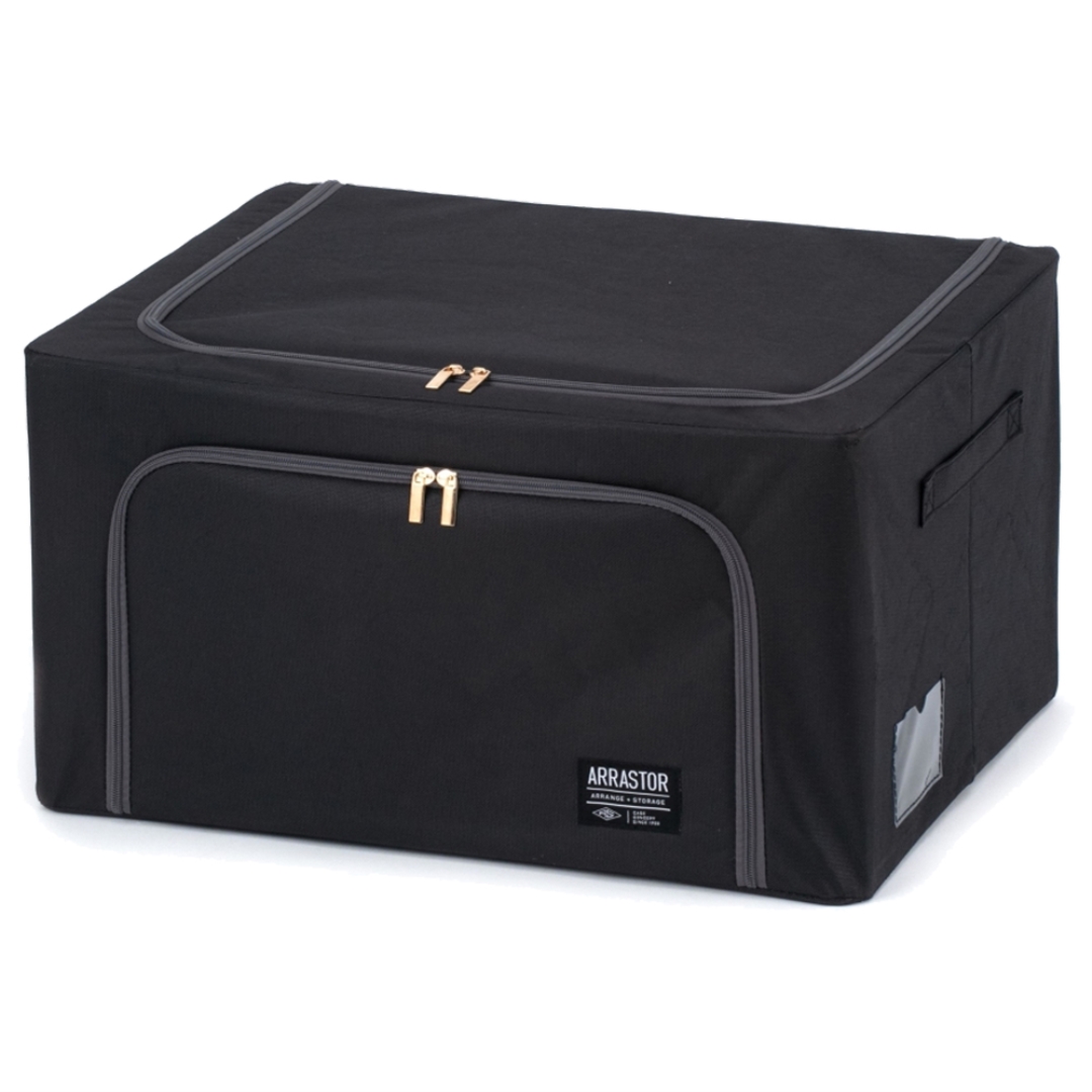 積み重ねできるストレージボックス88L ブラック