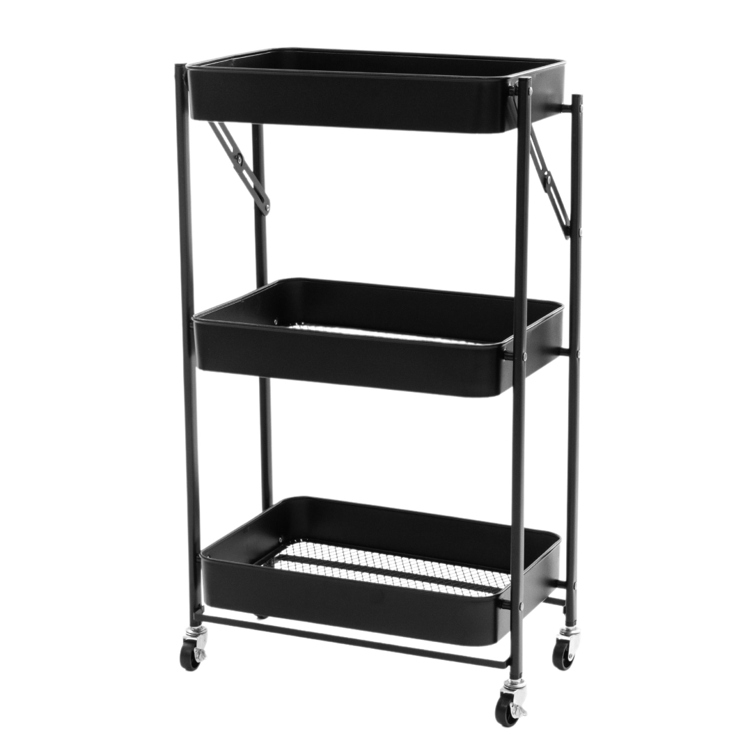 折りたためるワゴン ブラック