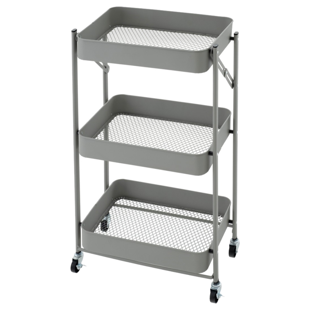 折りたためるワゴン グレージュ