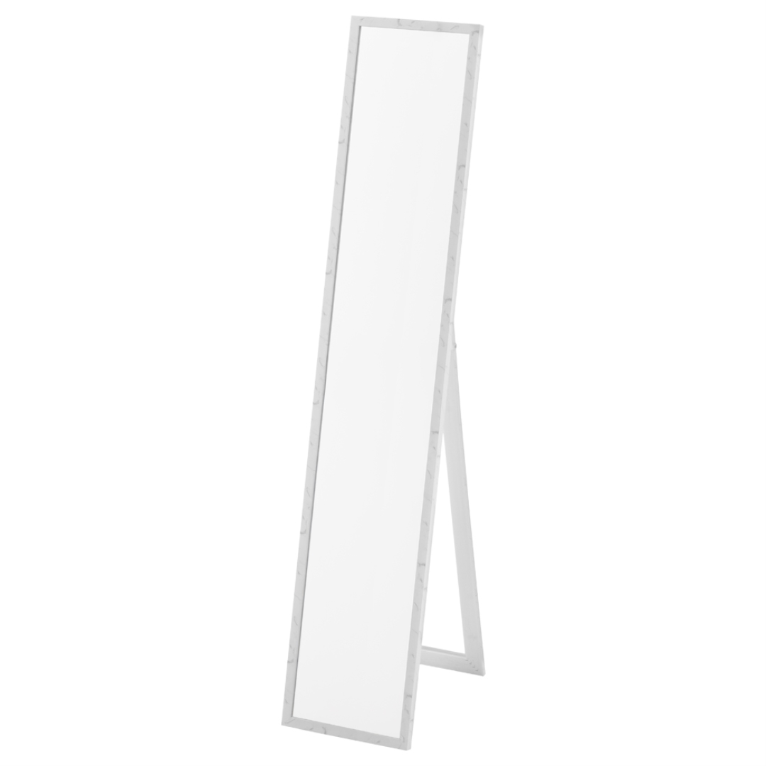 スタンドミラー40 ストーン調WH