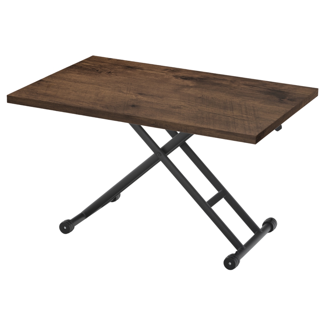 ガス圧昇降式テーブル ブラウン