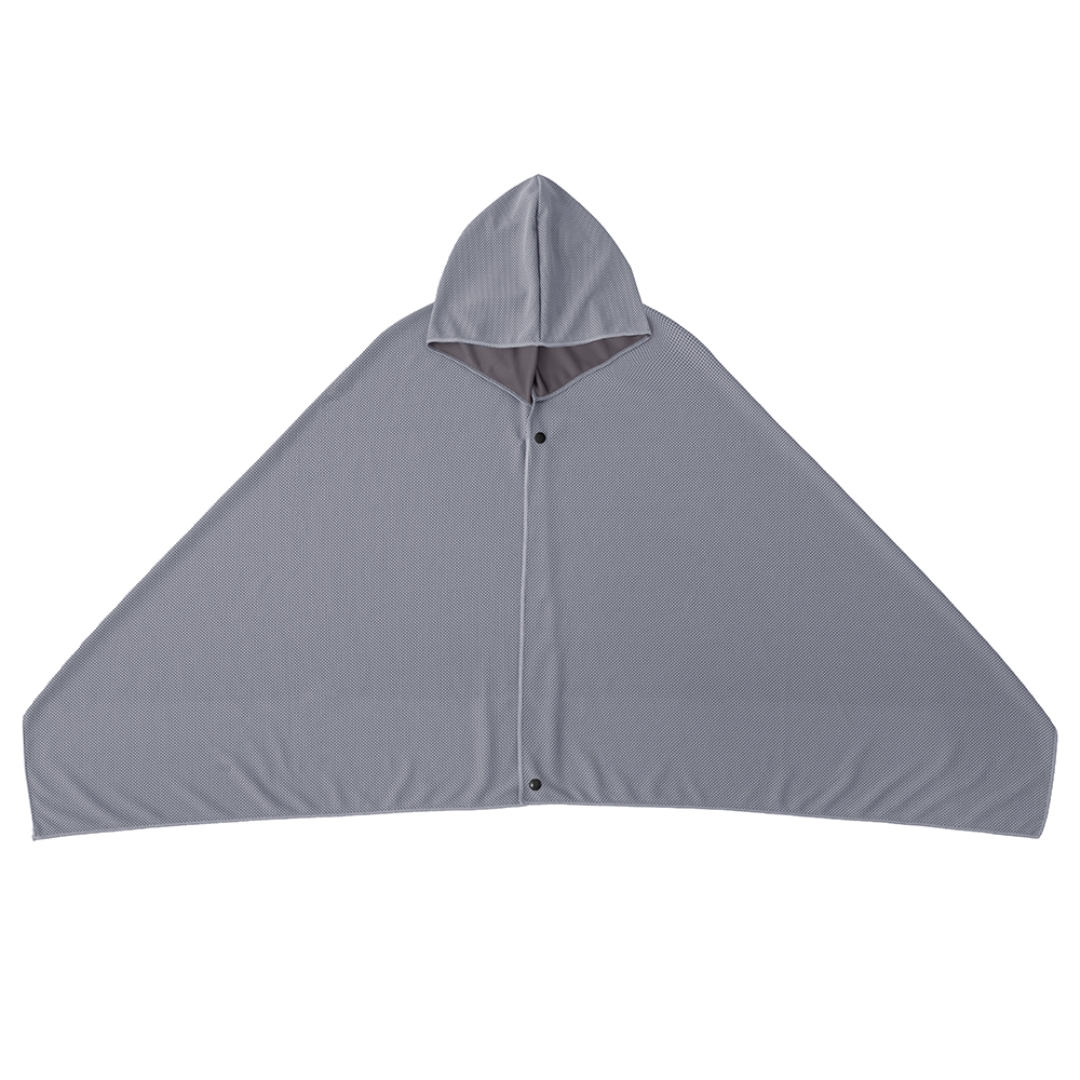 抗菌防臭冷感タオルポンチョ収納袋付DGY