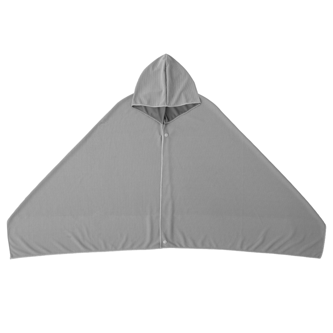 抗菌防臭冷感タオルポンチョ収納袋付GY