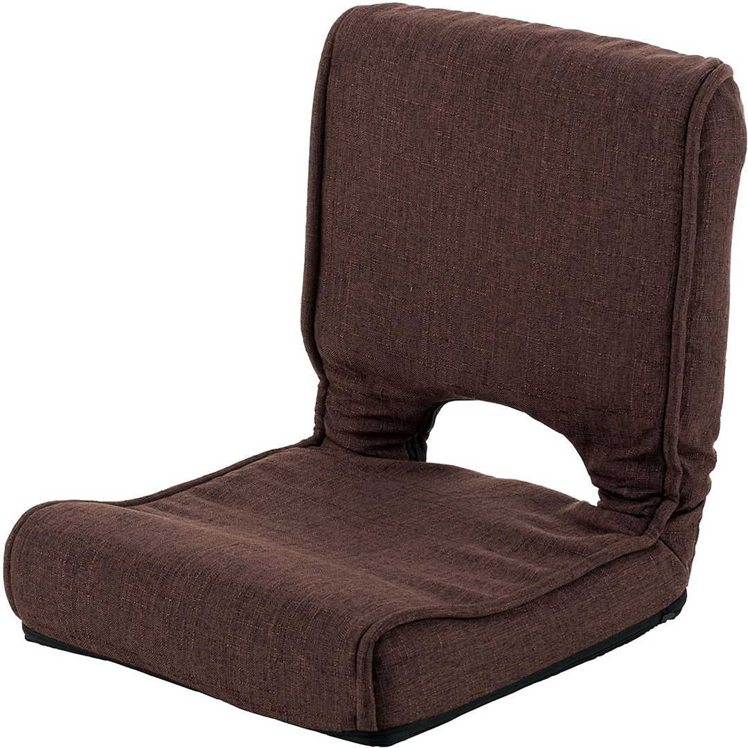 低反発コンパクト座椅子ブラウン