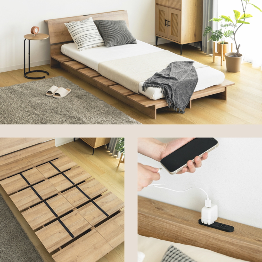 宮付きステージベッド コンセント付きS