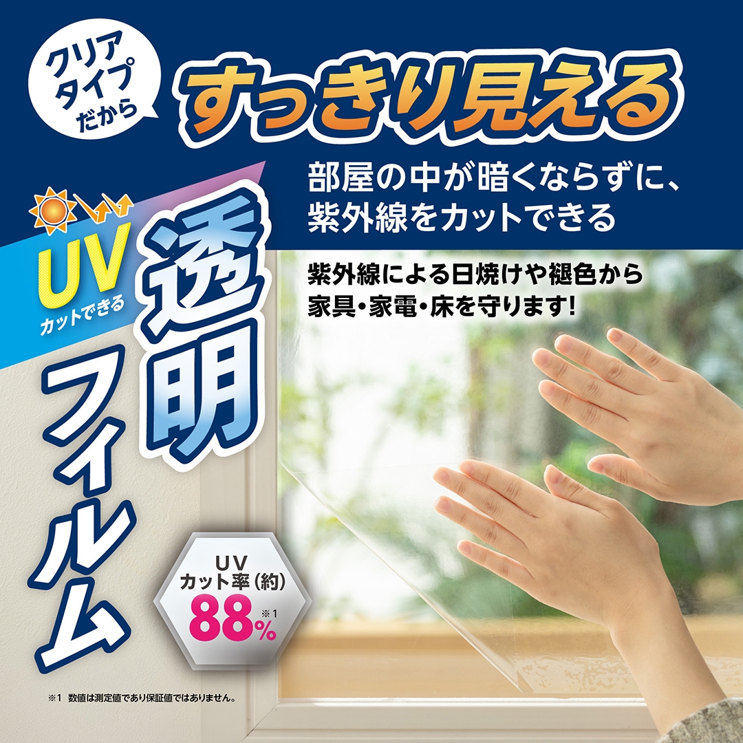 UVカットができるクリアフィルム45×200㎝2枚組