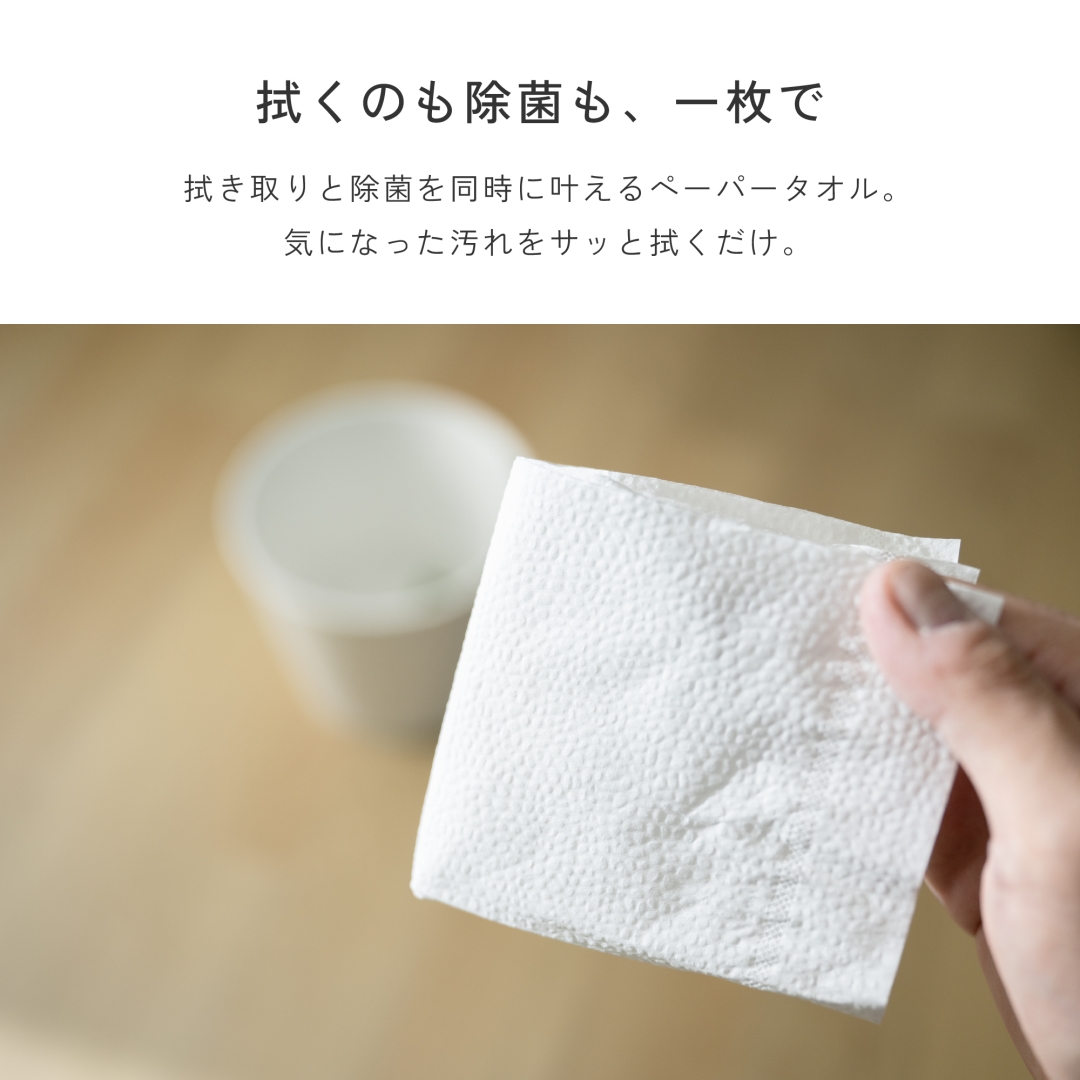 トイレに流せる濡れると除菌ペーパー100枚組