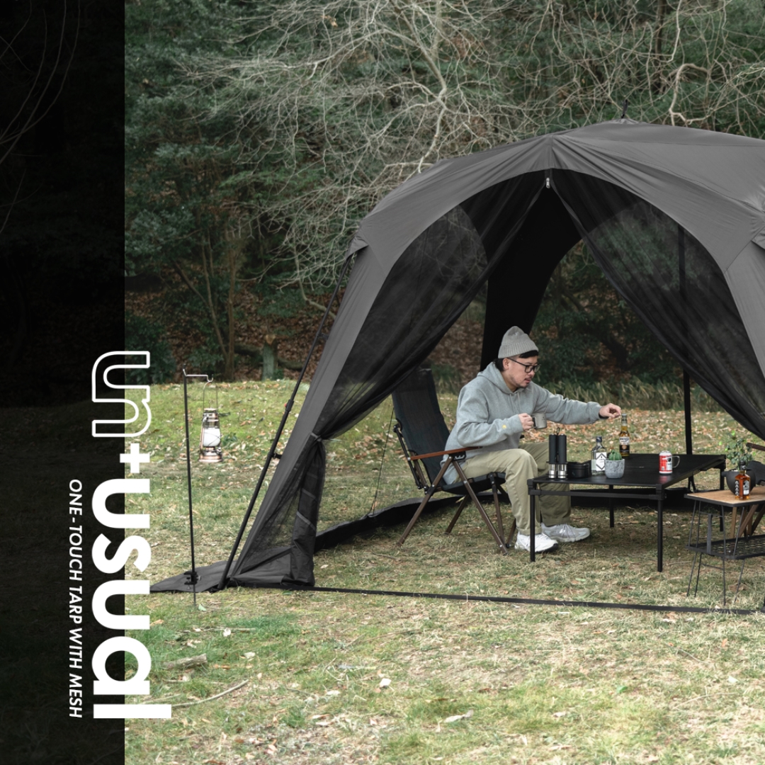 メッシュ付きワンタッチタープ
