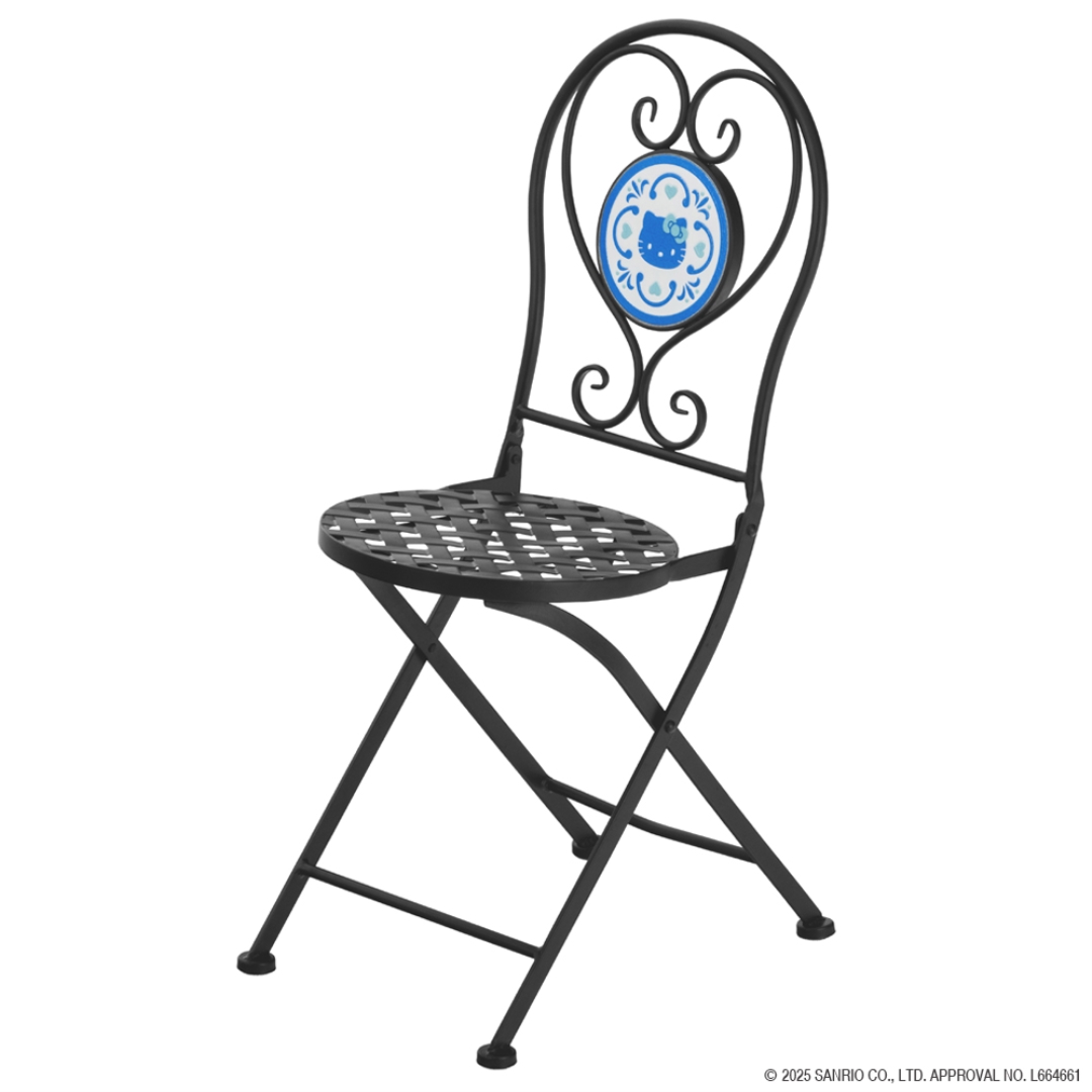 折りたたみタイルチェアモロッカンブルー