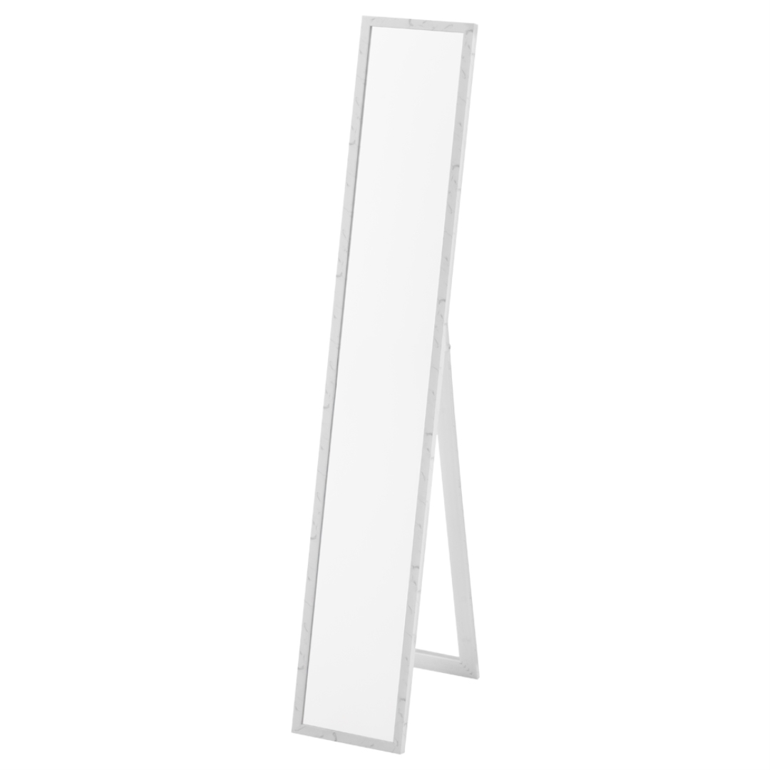 スタンドミラー30 ストーン調WH