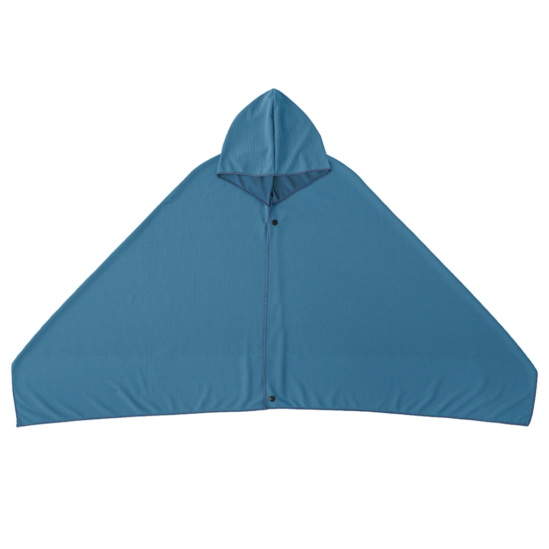 抗菌防臭冷感タオルポンチョ収納袋付BL