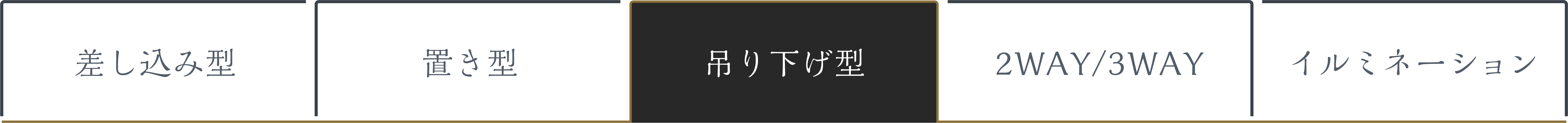 吊り下げ型スタイル タブ選択