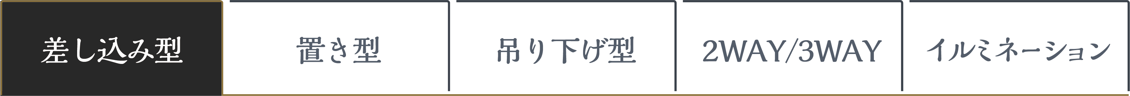 差し込み型スタイル タブ選択