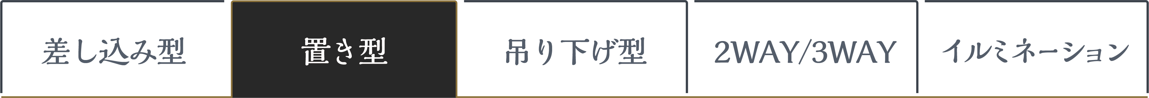 置き型スタイル タブ選択