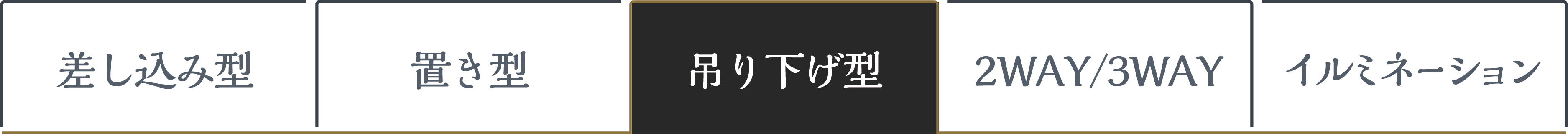 吊り下げ型スタイル タブ選択